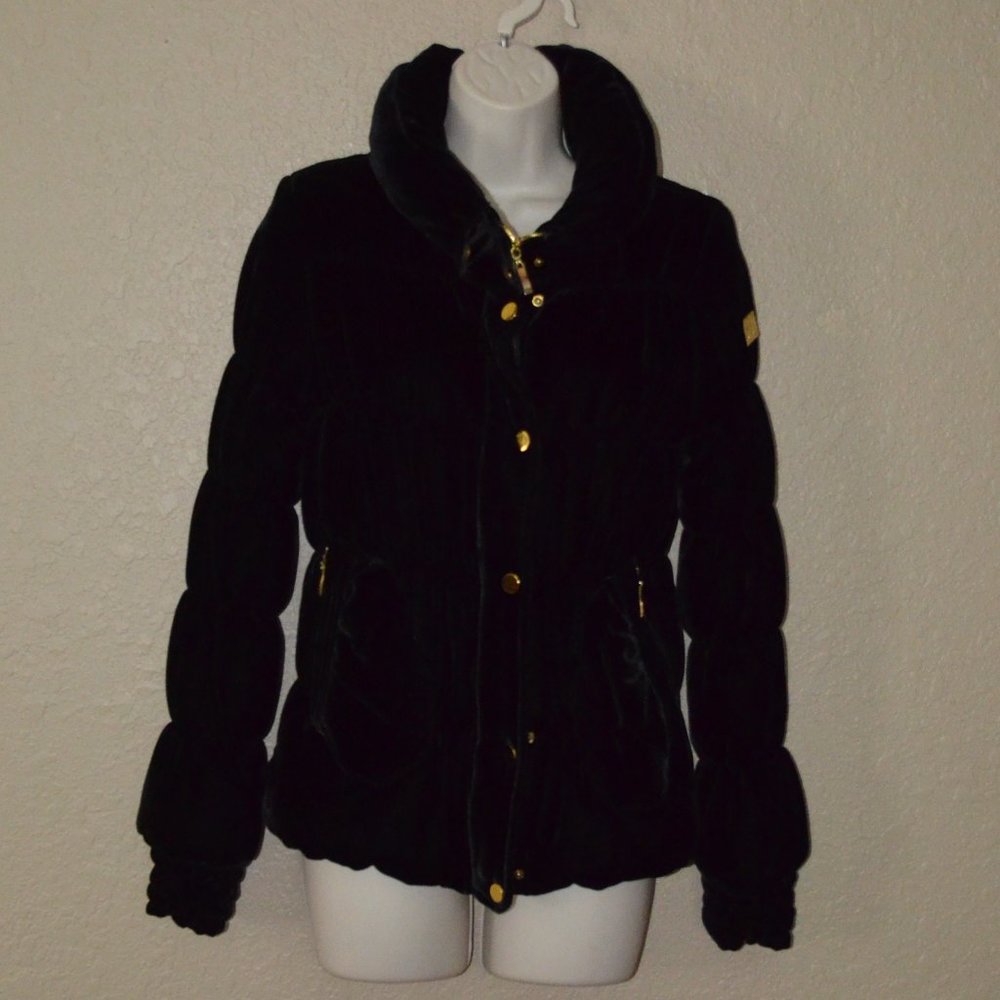 Sz M Courage B Black Soft Velour Winter Jacket